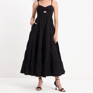 NWT Kate Spade New York Irene Tiered Cutout Seersucker Midi Dress NWT size small